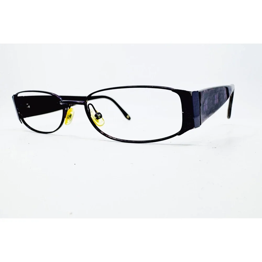 BCBGMAXAZRIA Eyeglasses Womens Purple Oval Metal Frame 51-16-135 41346